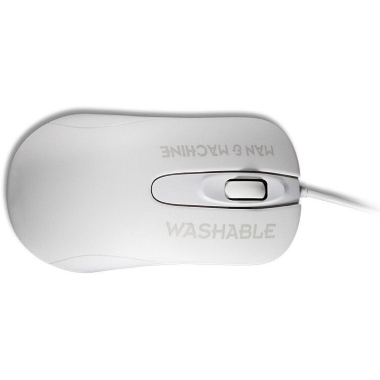 Maus me kabllo MAN&MACHINE Mouse C Washable / 1000 DPI / 2 Buttons + Scroll – Bardhë