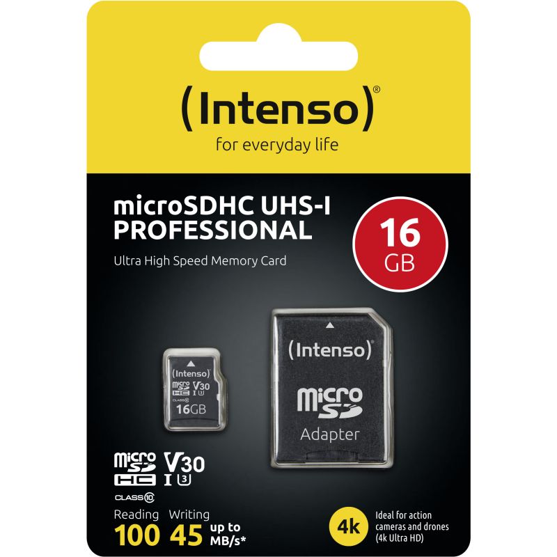 Kartë Memorie SD Intenso microSDHC Professional / 16GB - Figura 2