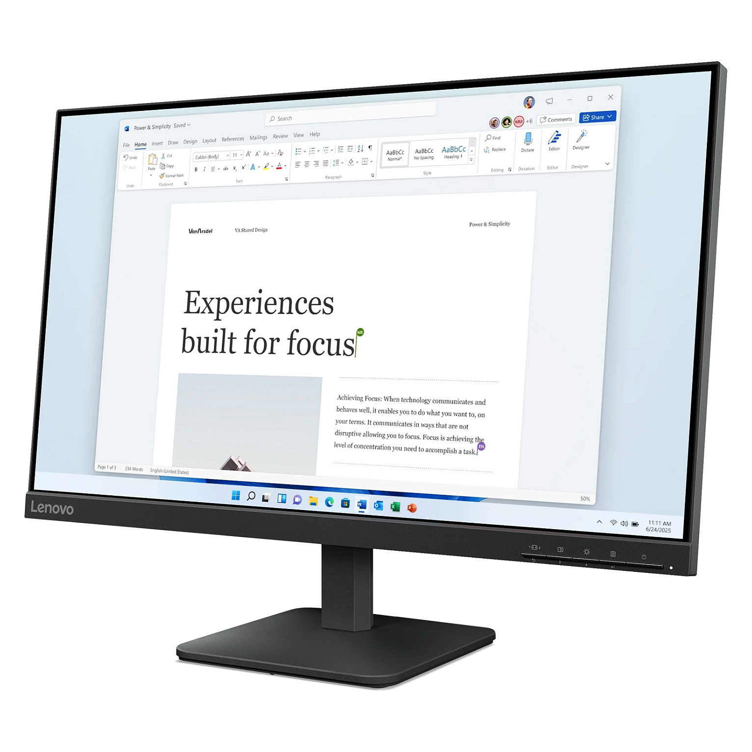 Monitor Lenovo L24-4e / 23.8"/ Full HD IPS / LCD / 100Hz / 6ms / VGA + HDMI - Zezë - Figura 3