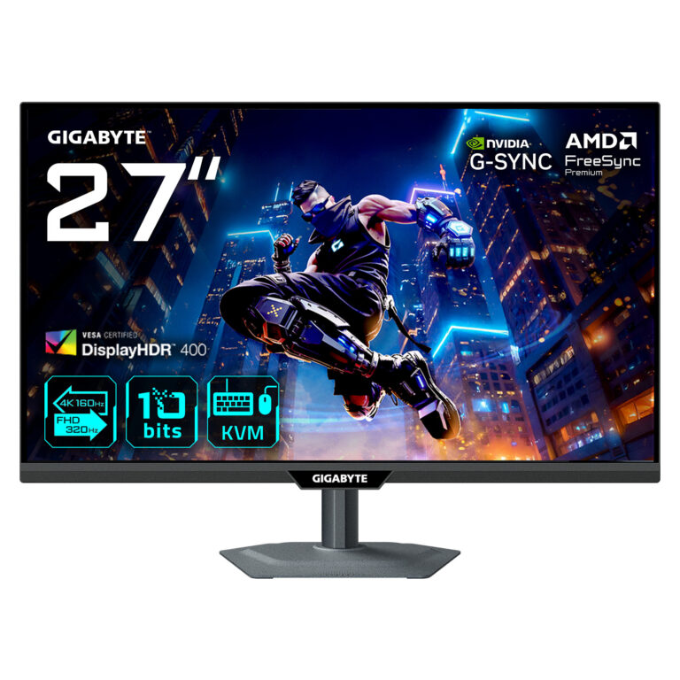 Monitor Gaming Gigabyte (M27UP) / 27"/ 4K Ultra HD SS-IPS / LED / 160Hz / 1ms / HDMI + DisplayPort + USB-A + USB-C - Zezë