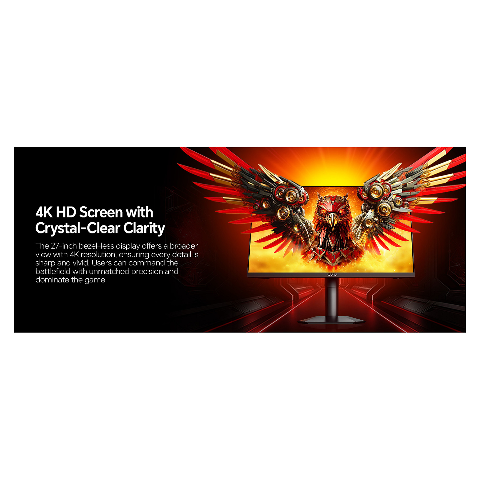 Monitor Gaming KOORUI G2741L / 27"/ Quad HD IPS / 160Hz / 1ms / HDMI + DisplayPort - Zezë - Figura 3