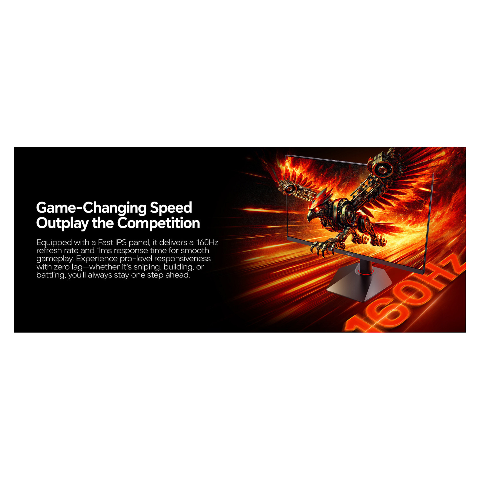 Monitor Gaming KOORUI G2741L / 27"/ Quad HD IPS / 160Hz / 1ms / HDMI + DisplayPort - Zezë - Figura 4