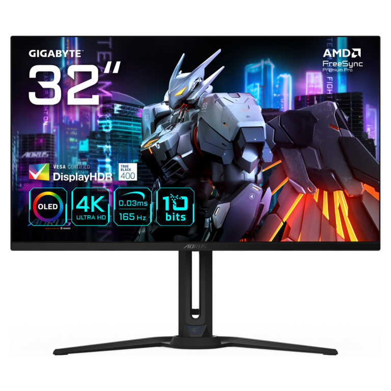 Monitor Gaming Gigabyte Aorus FO32U / 31.5" / 4K Ultra HD OLED / 165 Hz / 0.03 ms / HDMI+USB+DP - Zezë