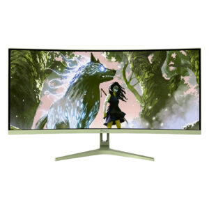 Monitor Gaming Arozzi TFT Nova / 34" / 4K Ultra HD VA / LED / 165 Hz / 1 ms / HDMI+DP / Curved - Gjelbër