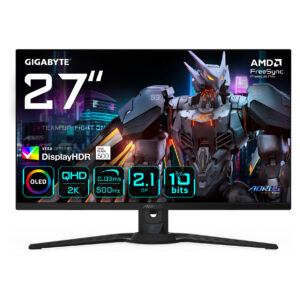 Monitor Gaming GIGABYTE AORUS FO27Q5P / 27"/ Quad HD OLED / QD-OLED / 500 Hz / 0.03 ms / HDMI+USB+DP - Zezë