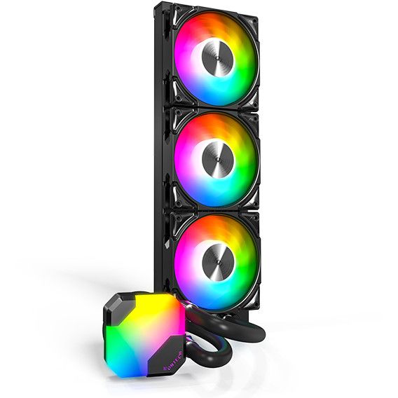 Ftohës për Procesor me Lëng K Montech HyperFlow ARGB 360 - Zezë - Figura 2