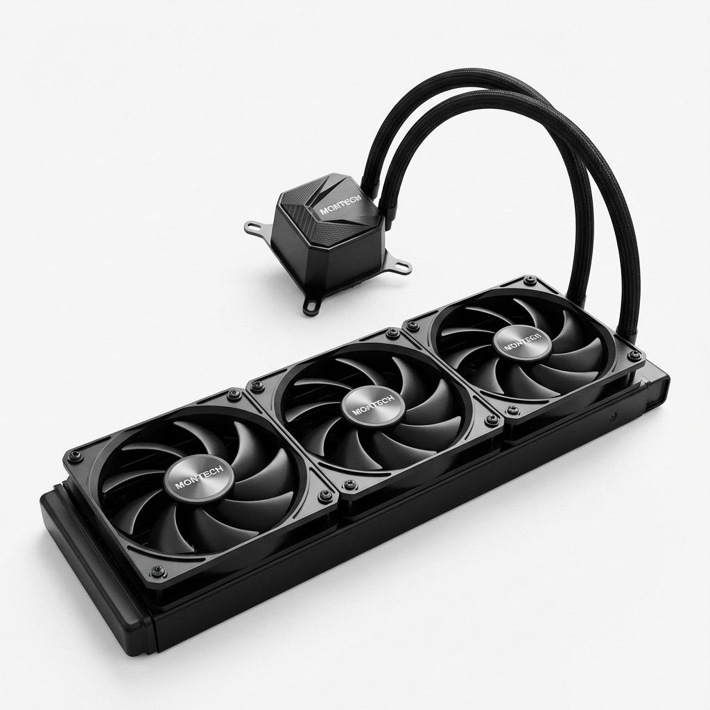 Ftohës për Procesor me Lëng K Montech HyperFlow Silent 360 - Zezë