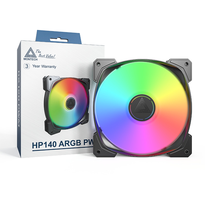 Ftohës për Kasë 140mm Montech HP140 ARGB PWM 140x140x25 – Zezë - Figura 3