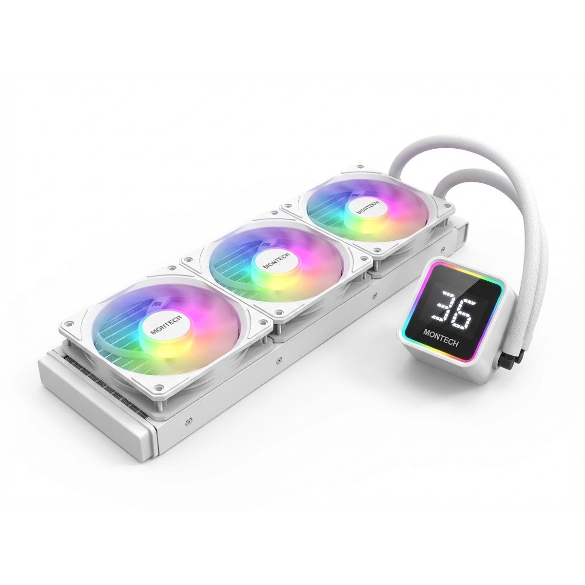 Ftohës për Procesor me Lëng K Montech HyperFlow Digital 360 - Bardhë