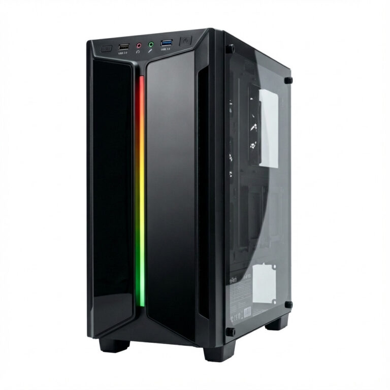 Kasë Midi Inter-Tech B‑42 RGB - Zezë