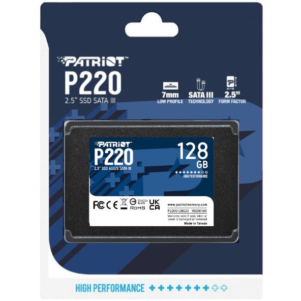 SSD të Brendshme Patriot P220 /128GB / SATA III 6Gb/s / 2.5" - Zezë - Figura 4