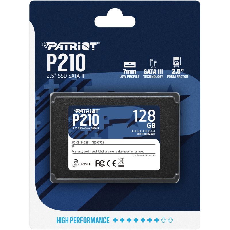 SSD të Brendshme Patriot P210 / 128GB / SATA III 6Gb/s / 2.5"- Zezë - Figura 4