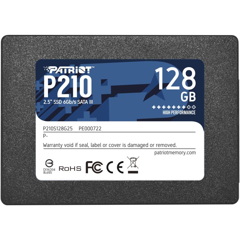 SSD të Brendshme Patriot P210 / 128GB / SATA III 6Gb/s / 2.5"- Zezë
