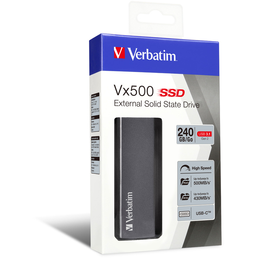 SSD e Jashtme Verbatim 240GB Vx500 2.5" (6.3cm) USB 3.1 – Argjendtë - Figura 4