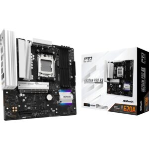 Pllakë Amë AMD ASRock A620AM Pro RS Motherboard (A620 / AM5 / mATX / DDR5 / HDMI / DisplayPort)