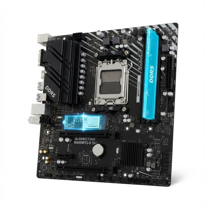 Pllakë Amë AMD Biostar B850MT2‑E DJ Motherboard (B850 / AM5 / DDR5)