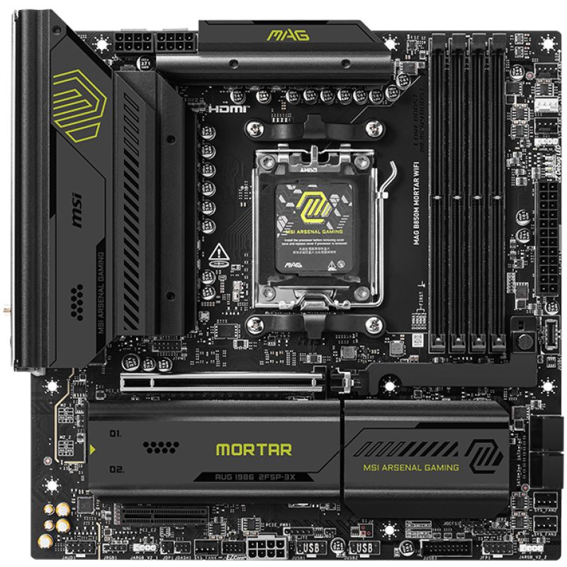Pllakë Amë AMD MSI MAG B850M Mortar WIFI Motherboard (B850 / AM5 / mATX / DDR5)