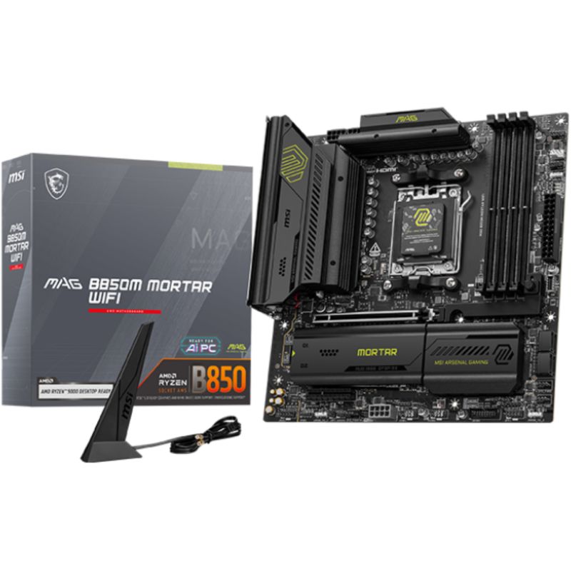 Pllakë Amë AMD MSI MAG B850M Mortar WIFI Motherboard (B850 / AM5 / mATX / DDR5) - Figura 2