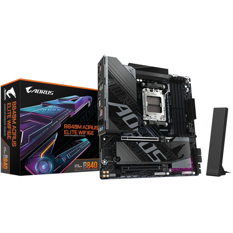Pllakë Amë AMD Gigabyte B840M Elite WIFI6E Motherboard (AM5 / mATX / DDR5) - Figura 2