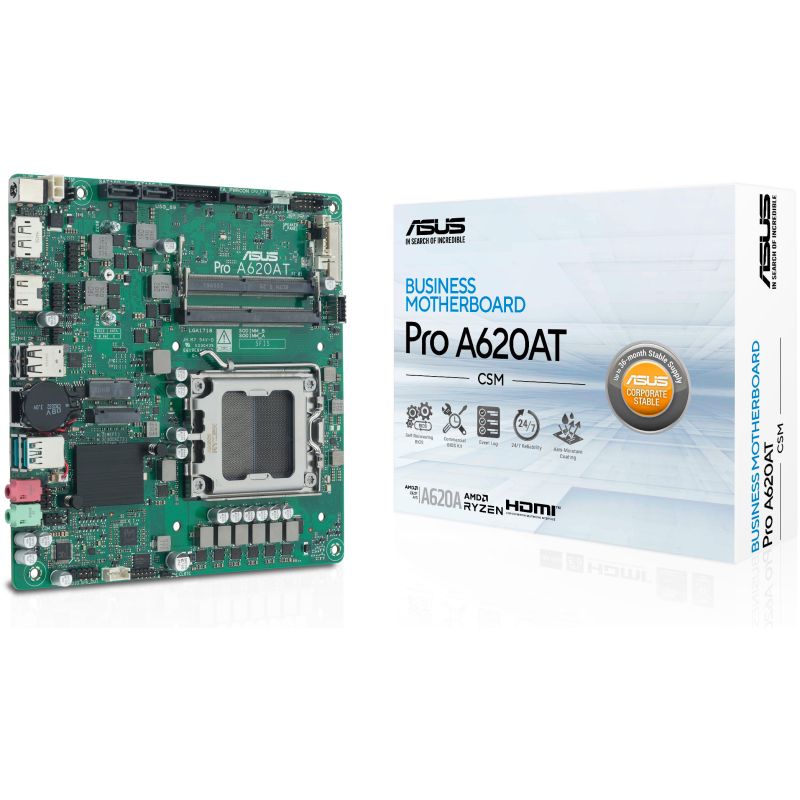 Pllakë Amë Intel ASUS PRO A620AT‑CSM Motherboard (A620 / AM5 / ATX / DDR5 / HDMI / DisplayPort / CSM) - Figura 3