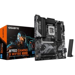 Pllakë Amë Intel Gigabyte GA‑B760 Gaming X WiFi6E GEN5 Motherboard (B760 / LGA1700 / ATX / DDR5 / WiFi6E / PCIe Gen5 / HDMI / DisplayPort / (D))