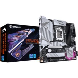 Pllakë Amë Intel Gigabyte B760M AORUS Elite WiFi6E Gen5 Motherboard (B760 / LGA1700 / mATX / DDR5 / WiFi6E / PCIe Gen5 / HDMI / DisplayPort)