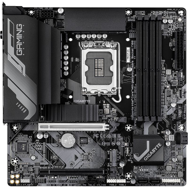 Pllakë Amë Intel Gigabyte B760M Gaming X WiFi6E Gen5 Motherboard (B760 / LGA1700 / mATX / DDR5 / WiFi6E / PCIe Gen5 / HDMI / DisplayPort) - Figura 2