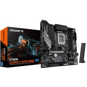 Pllakë Amë Intel Gigabyte B760M Gaming X WiFi6E Gen5 Motherboard (B760 / LGA1700 / mATX / DDR5 / WiFi6E / PCIe Gen5 / HDMI / DisplayPort)