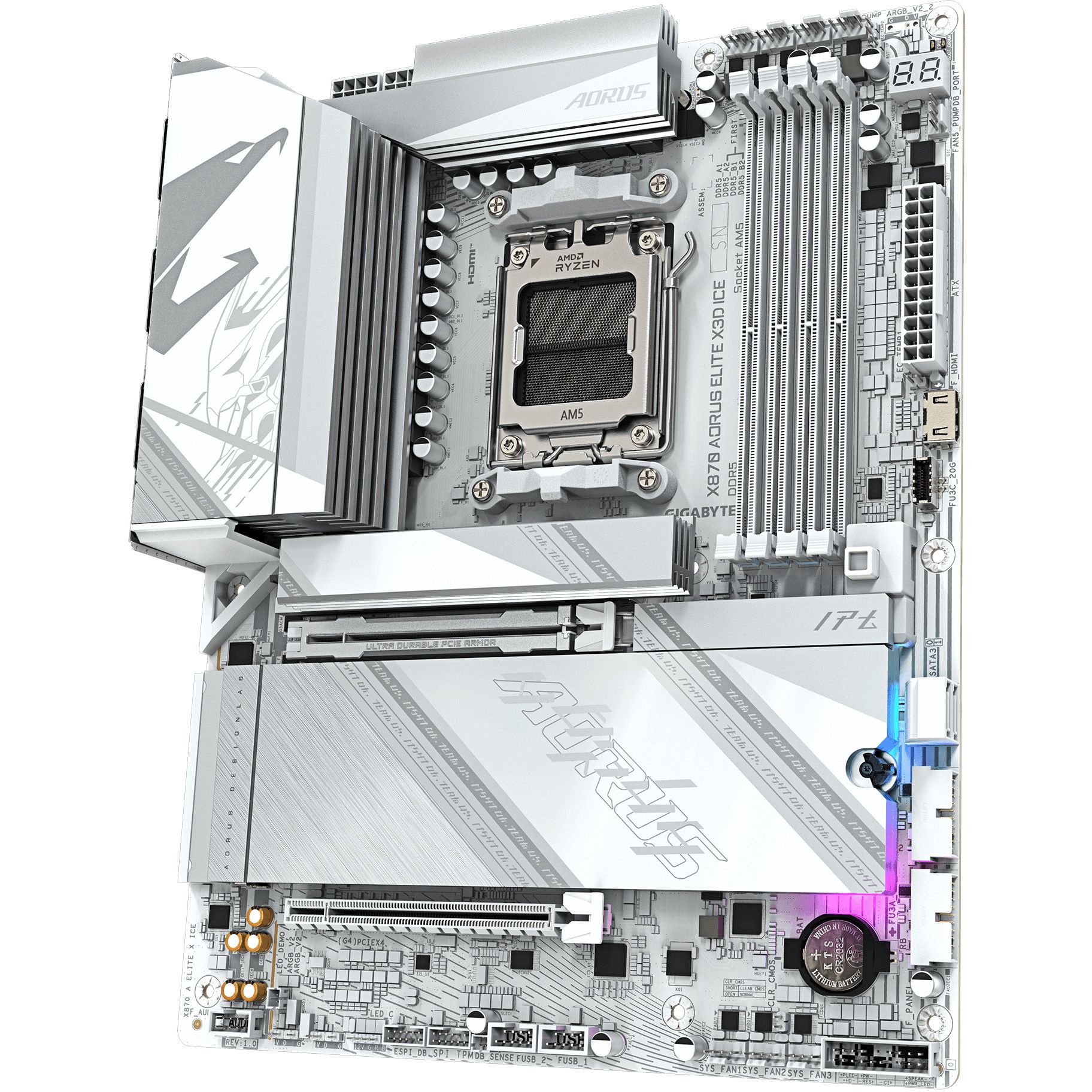 Pllakë Amë MB AMD Gigabyte X870 AORUS ELITE X3D ICE / AMD Socket AM5 / DDR5 / ATX - Figura 4