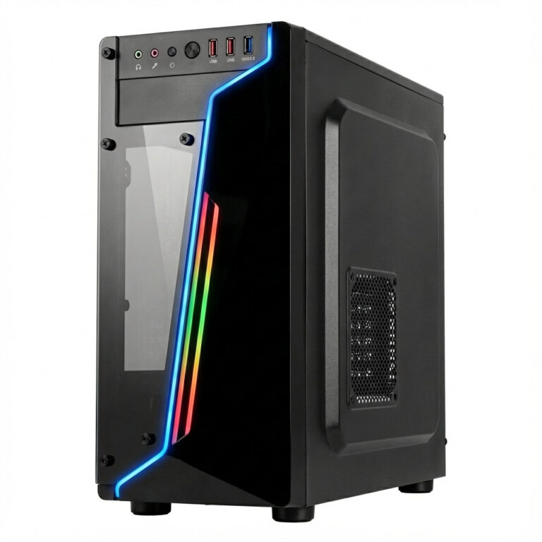 Kasë Midi Inter-Tech B-42 RGB - Zezë