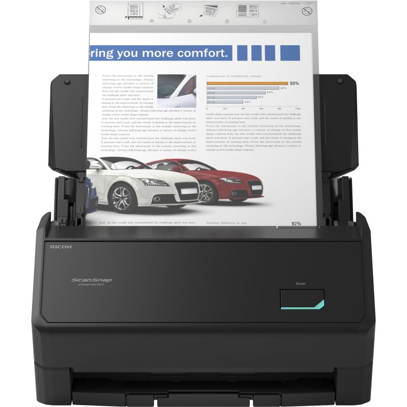 Skaner Ricoh ScanSnap iX2400 Document /45ppm / 90ipm/ A4 Duplex/ ADF/ USB 3.2 - Zezë - Figura 2