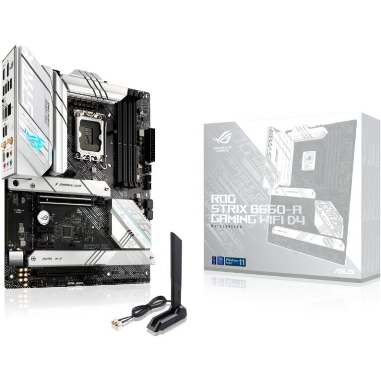 Pllakë Amë Intel ASUS ROG STRIX B660‑A GAMING WIFI D4 Motherboard (B660 / LGA1700 / ATX / DDR4 / WiFi / HDMI / DisplayPort)
