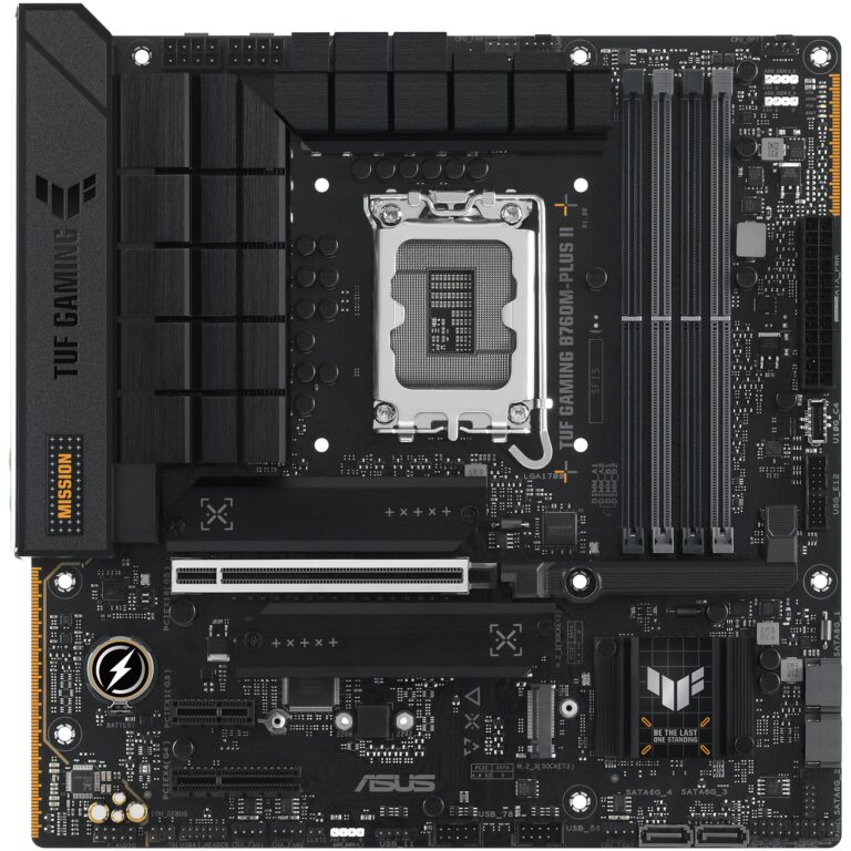 Pllakë Amë MB Intel ASUS TUF GAMING B760M-PLUS II / Intel Socket 1700 / DDR4 / mATX / M.2 / Thunderbolt 4