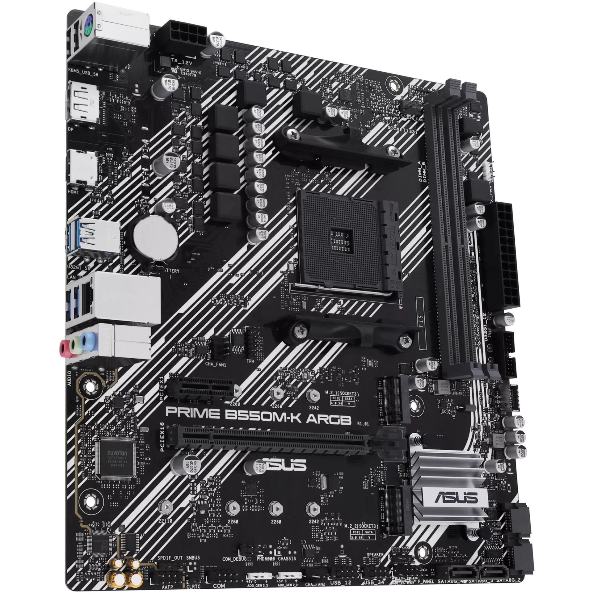 Pllakë Amë MB AMD ASUS PRIME B550M-K ARGB / AMD Socket AM4 / DDR4 / mATX - Figura 4