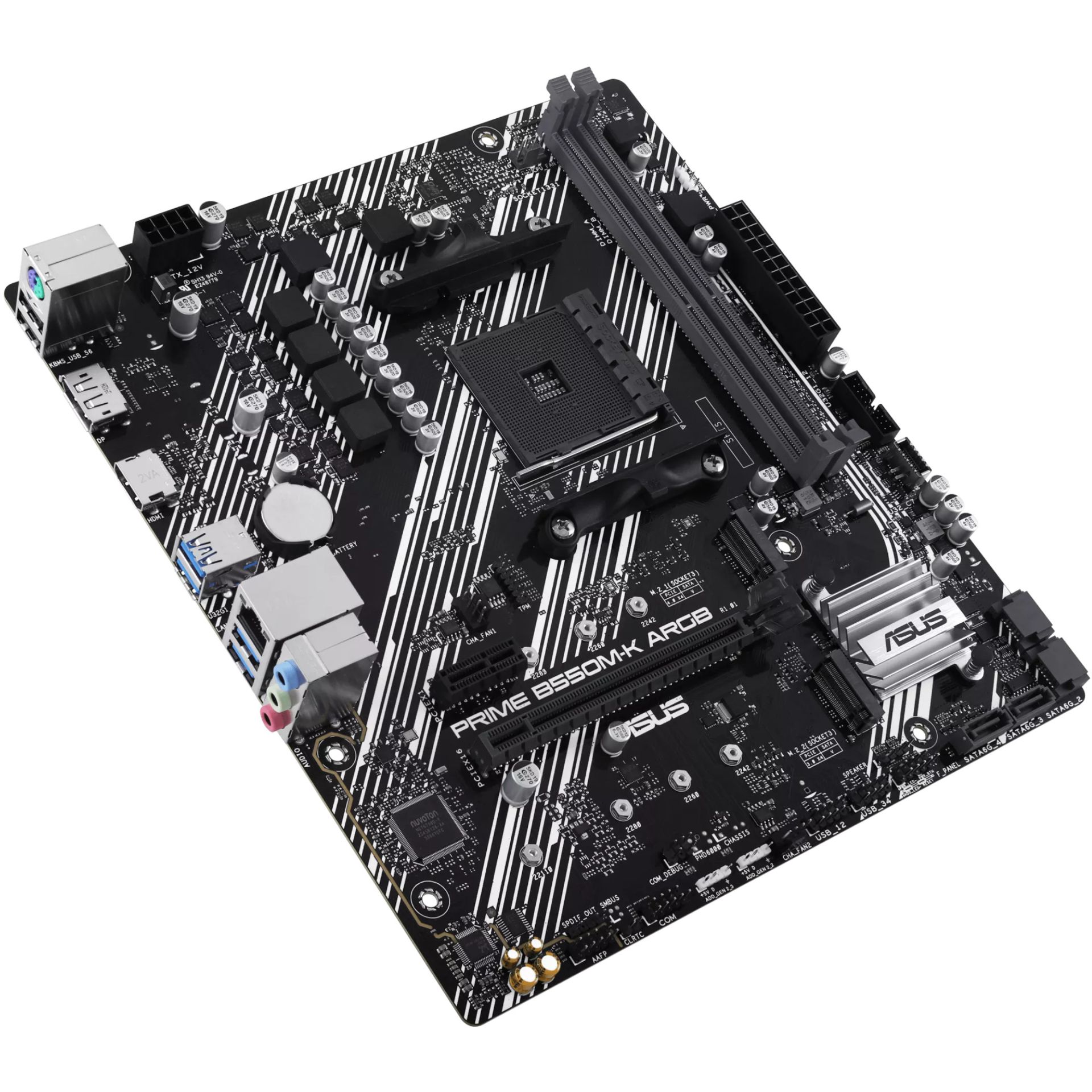 Pllakë Amë MB AMD ASUS PRIME B550M-K ARGB / AMD Socket AM4 / DDR4 / mATX - Figura 5