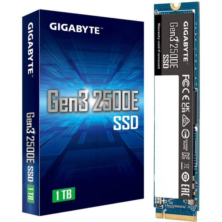 SSD e Brendshme M.2 / 1TB / Gigabyte Gen3 2500E NVMe PCIe 3.0 (NVMe 1.3)