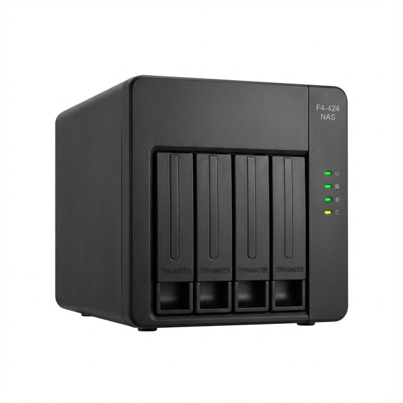 NAS TerraMaster F4-424MAX / 4-Bay / 10-Core CPU / 16GB DDR5 / Diskless