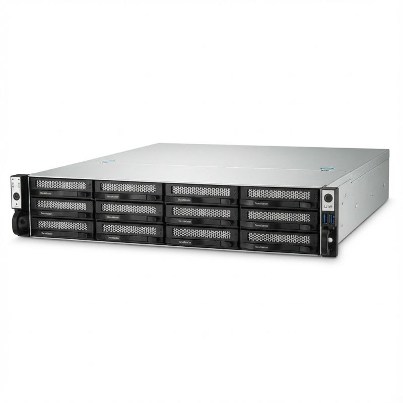 NAS TerraMaster U12-500 Plus / 2U Rack / 12-Bay / 10-Core CPU / 16GB DDR5 / Diskless