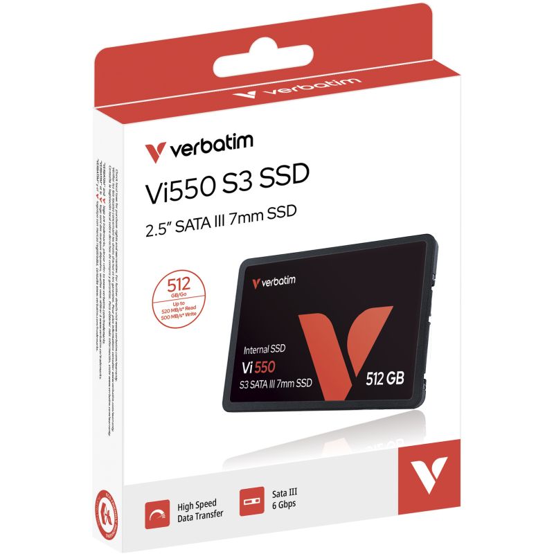 SSD e Brendshme Verbatim / Vi550 S3 Phison / 512GB / 2.5" / SATAIII