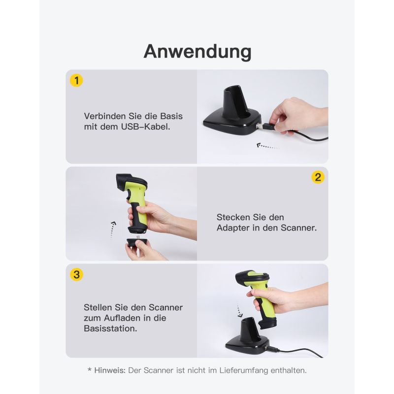 Aksesorë Skaneri Inateck BS04001 Barcode - Zezë - Figura 3