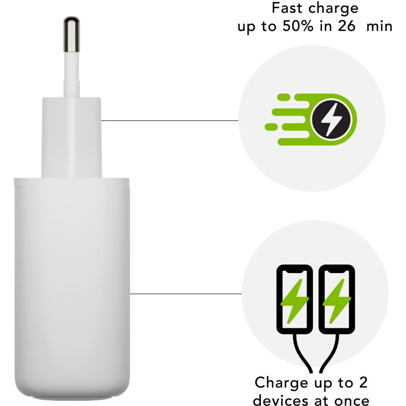 Adapter dbramante Wall Charger – 2x USB-C 25W EU - Figura 3