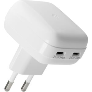 Aksesorë për telefon dbramante RE‑CHARGE EU Flat Wall Charger / Power Adapter - Bardhë