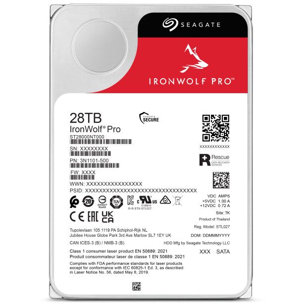 HDD i Brendshëm 3.5″ 28TB Seagate IronWolf Pro – SATA 6Gb/s / 7200RPM / 512MB Cache - Figura 3
