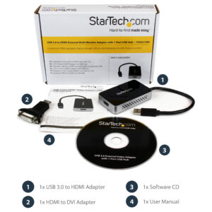 HUB StarTech USB 3 TO HDMI W/ USB 8