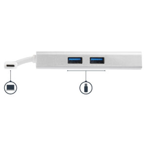 Multiport Adapter StarTech USB-C to USB-A / USB-C / HDMI / LAN 8