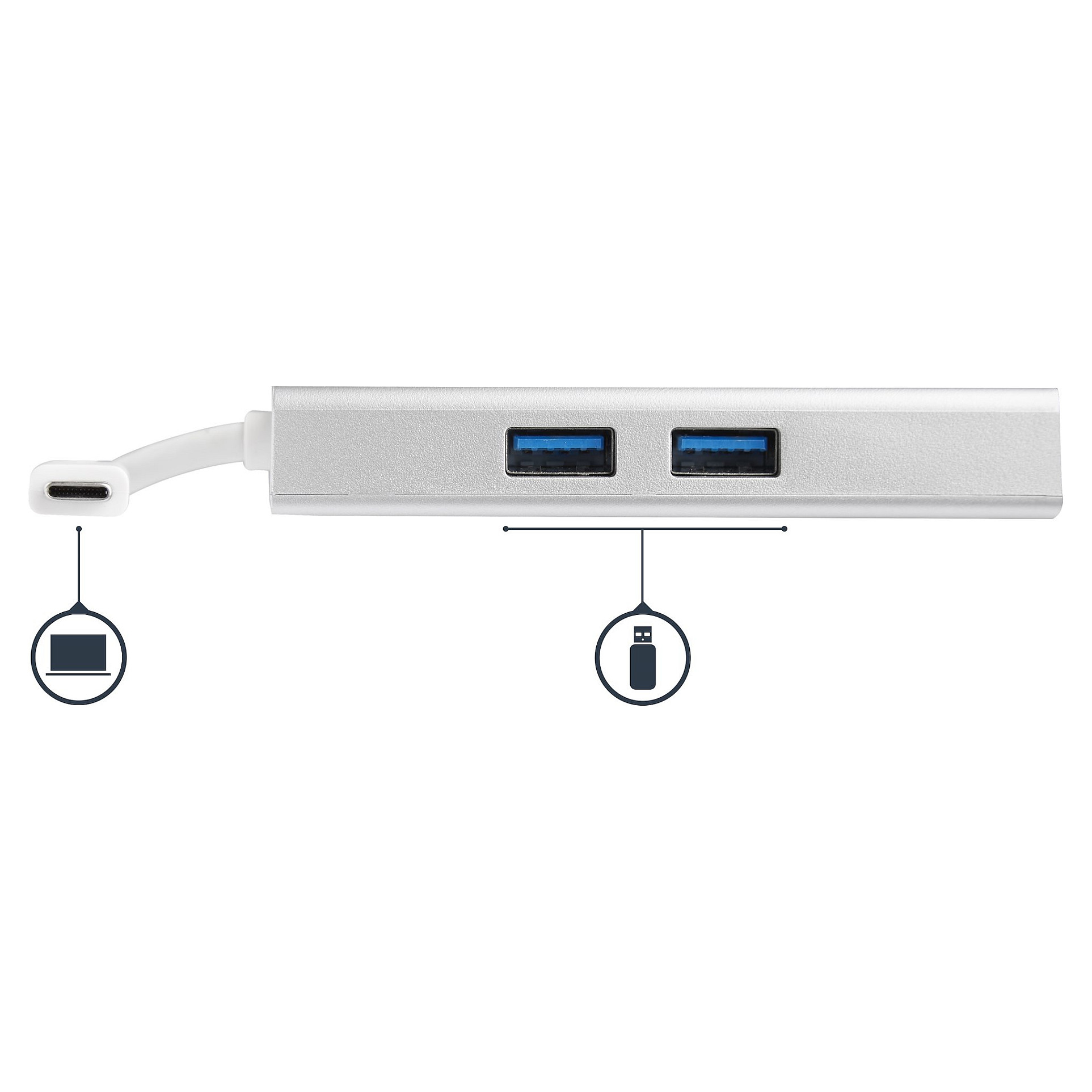 Multiport Adapter StarTech USB-C to USB-A / USB-C / HDMI / LAN 3