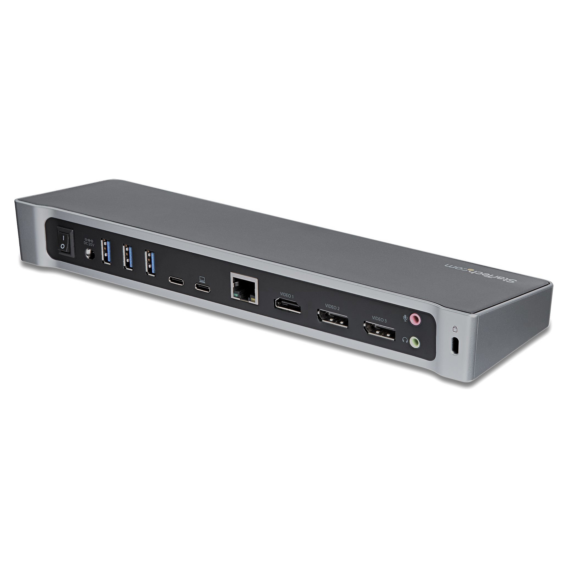 Docking Station StarTech Triple 4K Dock / 100W PD / 4xUSB-A / 2xUSB-C / 1xHDMI / 2xDisplayPort - Zezë / Argjend - Figura 2