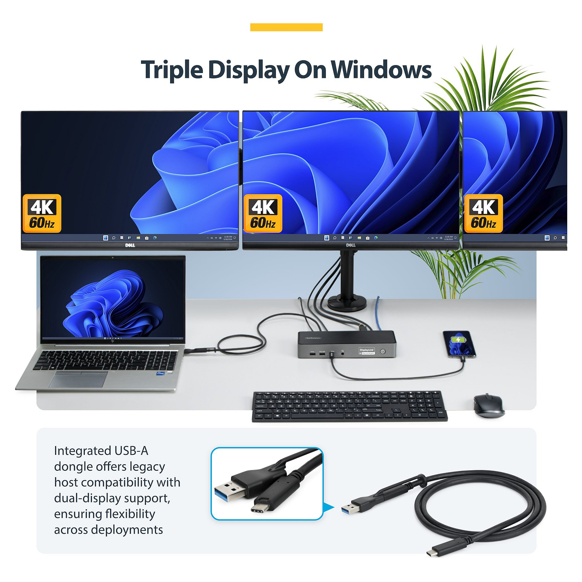 Docking Station StarTech USB-C to USB-A / USB-C / USB 2.0 / HDMI / DP / LAN - Figura 4