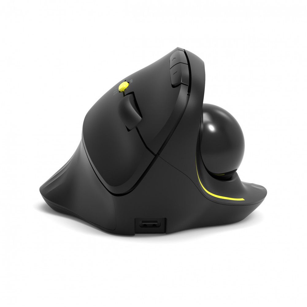 Maus pa kabllo Ergonomik Port / Bluetooth / Trackball / Rechargeable / Dorë e Djathtë – Zezë - Figura 5