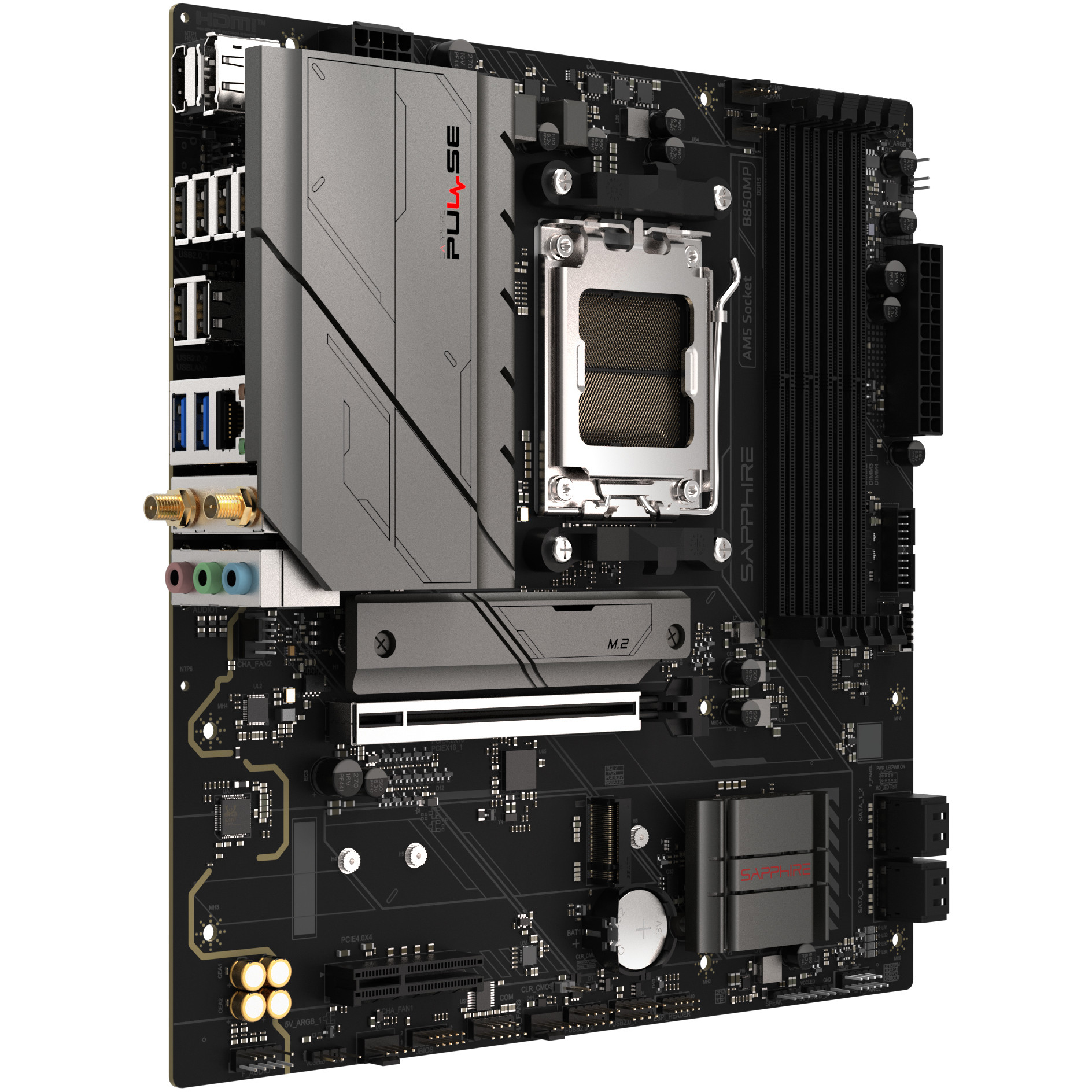 Pllakë Amë Sapphire PULSE B850M WIFI Motherboard / Socket AM5 - Figura 2